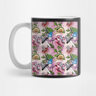 Botanist's Deadly Plants and Mushrooms Pink Mug